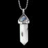 Grey Agate Gemstone Pendant Necklace